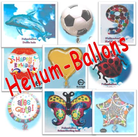 Helium Gas Ballons Figuren geburtstag kinder herz muenchen edelbauer